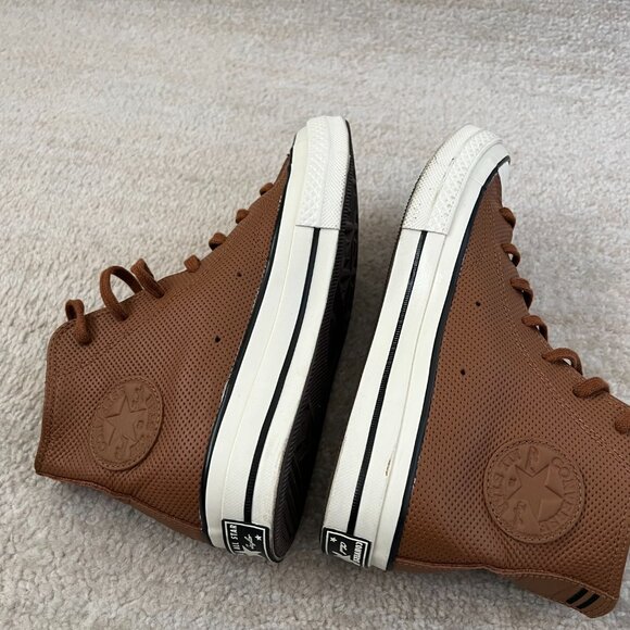 Converse Chuck 70 Hi Perforated Leather High Top Sneakers Shoes 8 - Picture 6 of 9